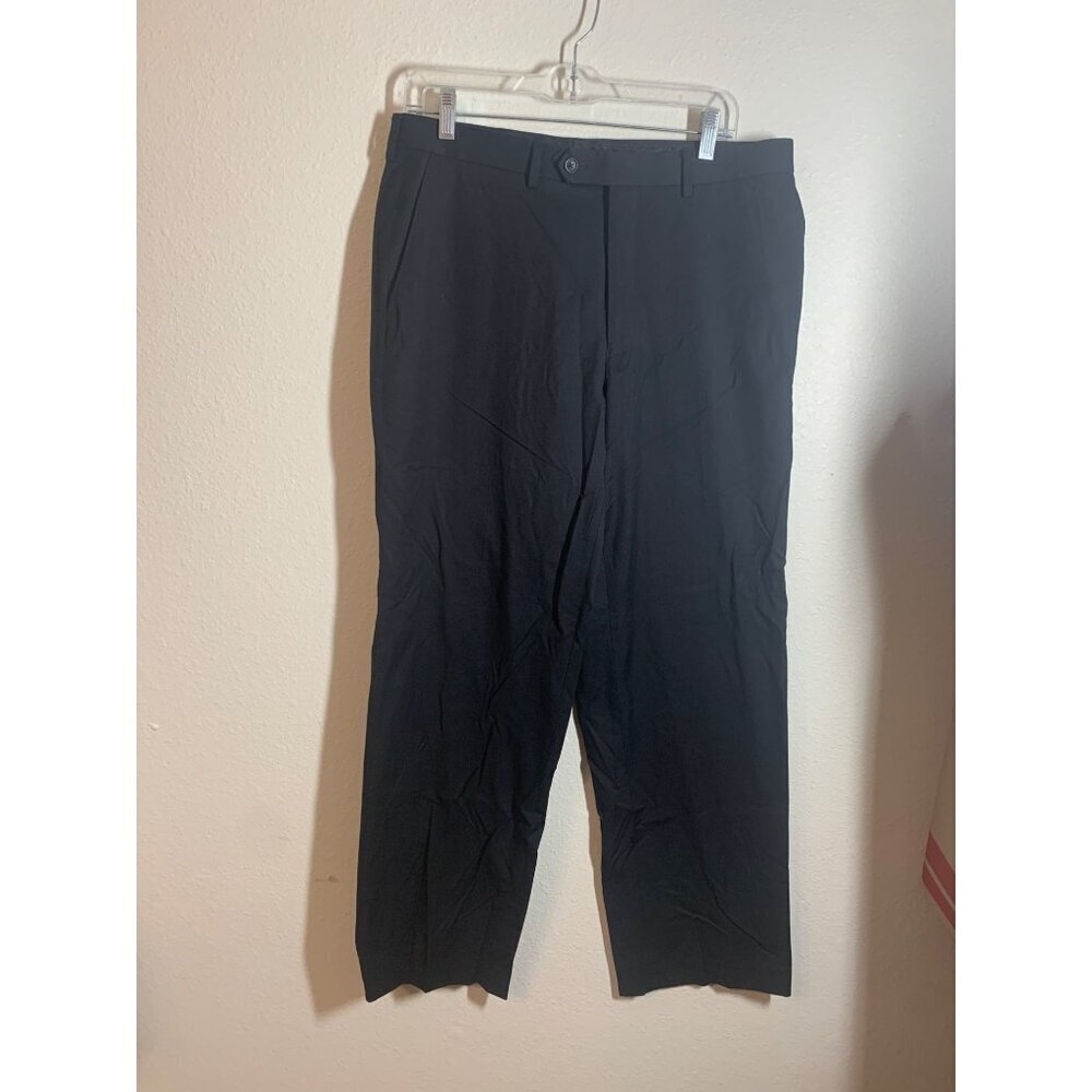 Sean John Fine Tailoring Men's Solid Black Suit Trouser Pants Size 34x30 AE1